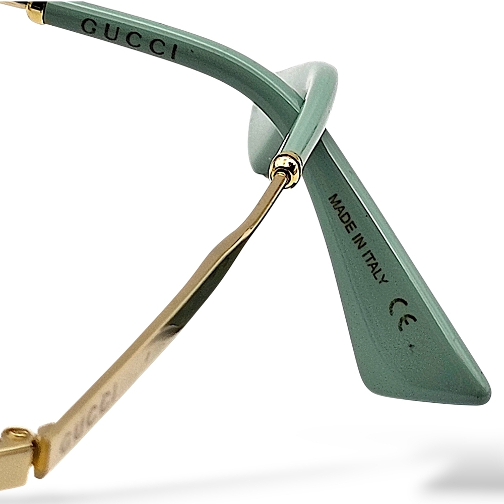 Gucci Square Sunglasses with Green Tint - Picture 6 of 8